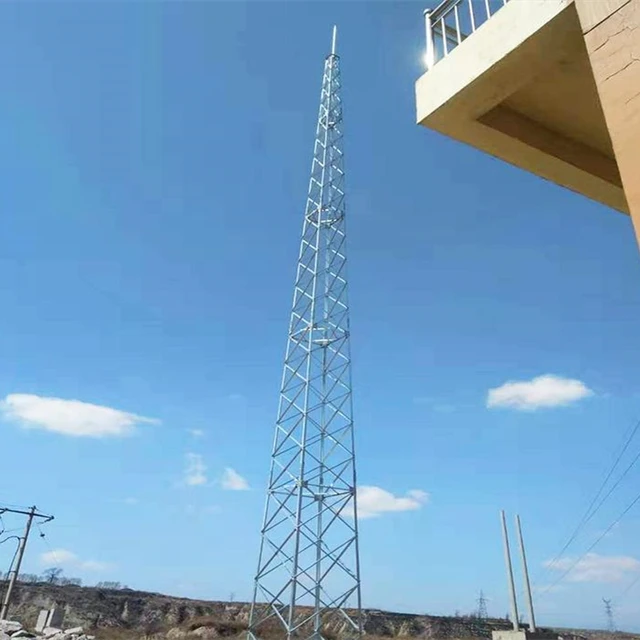 40m Lightning Protection Tower,Triangular Lightning Protection Tower