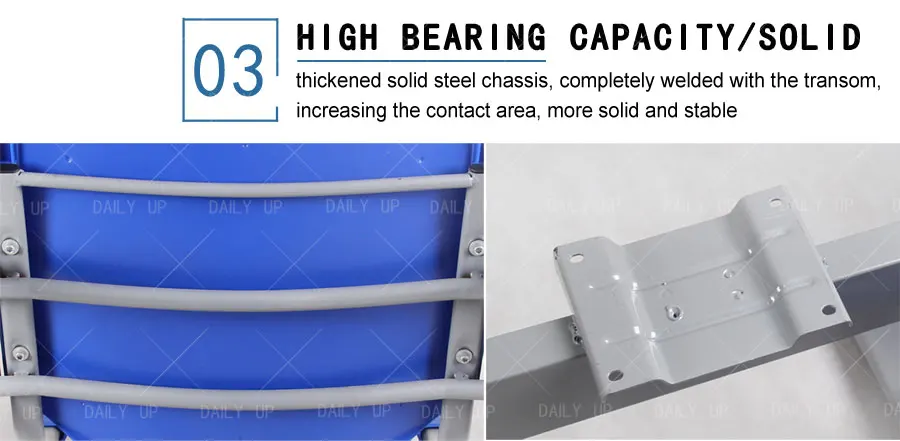 High Quality Station Waiting Bench With Metal Transom And Curved Back Durable Airport Chair Set For Public Area And Hospital