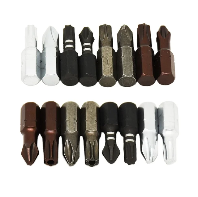 H2 H2.5 H3 H3.5 H4 H5 H6 Hexagon Screwdriver Bit Set Power Tool 1/4" Hex Shank 25mm Hex Head Screw Driver Bits