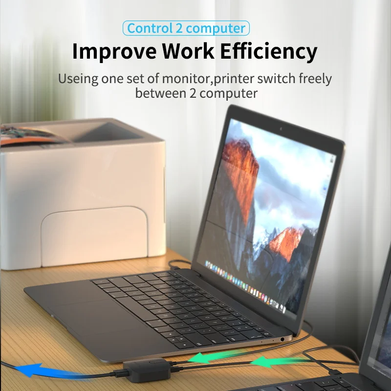 ACASIS USB HD KVM Switch 4K Ultra HD Capture Box and USB KVM Splitter for Sharing Monitor Printer Keyboard Mouse