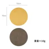 Turmeric-colored tea-brown coaster, 10cm