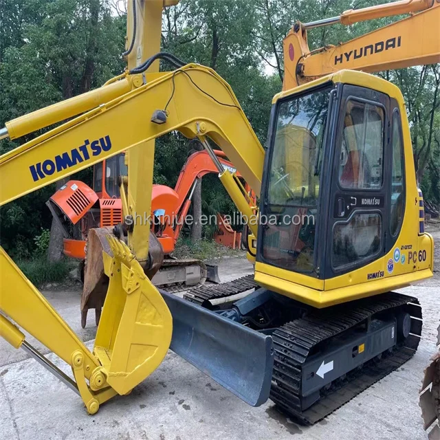 Secondhand Komastu Pc60 Mini Excavator 6 Ton Used Komatsu Pc60 7 Hydraulic Crawler Excavator Low 8759