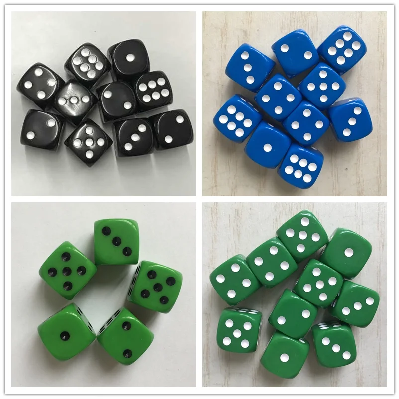 Bulk Dice Wholesale16mm Round Corner And Squared Corner Colored Acrylic