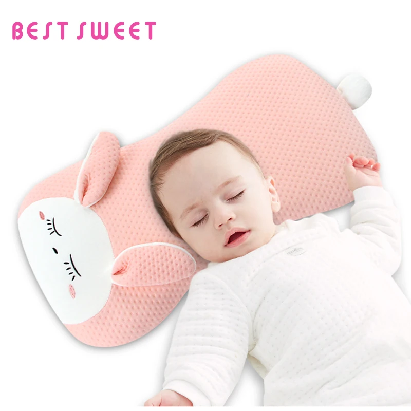 1Pc Infant Newborn Baby Pillow Cushion Prevent Flat Head Sleep Support Anti Roll