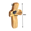Coeur noir en bois d'olivier 5*2.5*1cm