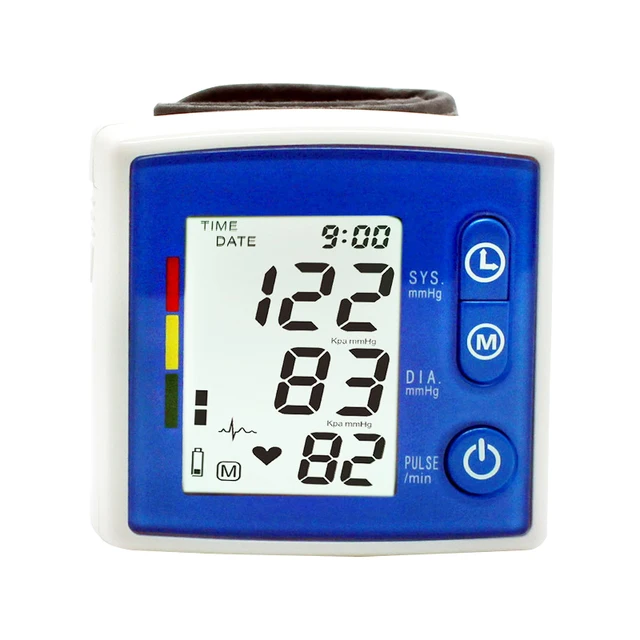 Portable Upper Arm Digital Wrist Blood Pressure Monitor Digital BP Machine Wrist Electronic Sphygmomanometer Plastic CE 2 Years