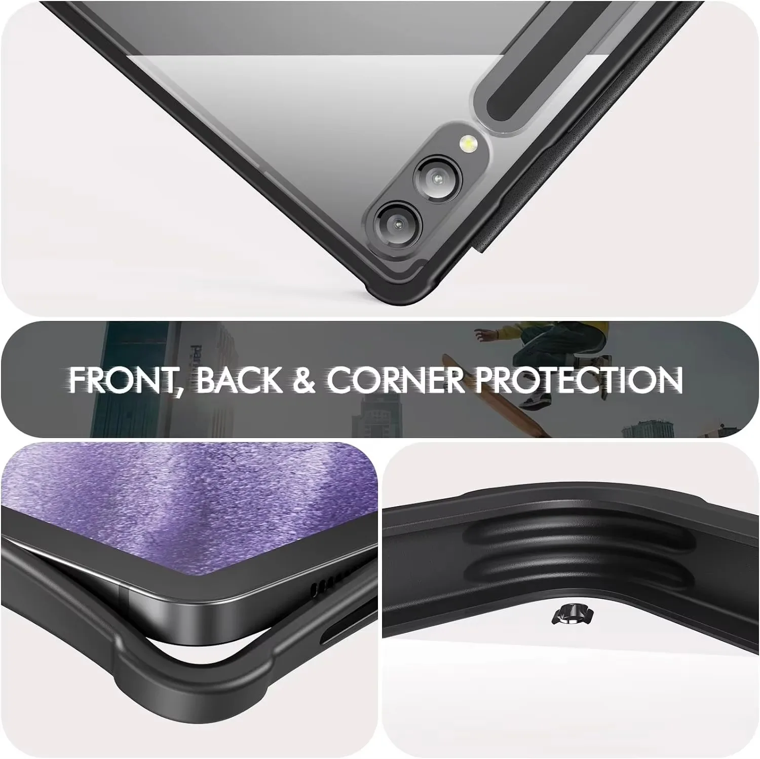 product laudtec simple business tablet case portrait and landscape modes customize logo for samsung galaxy tab s9 s11 fe a11 plus pbk356226-9
