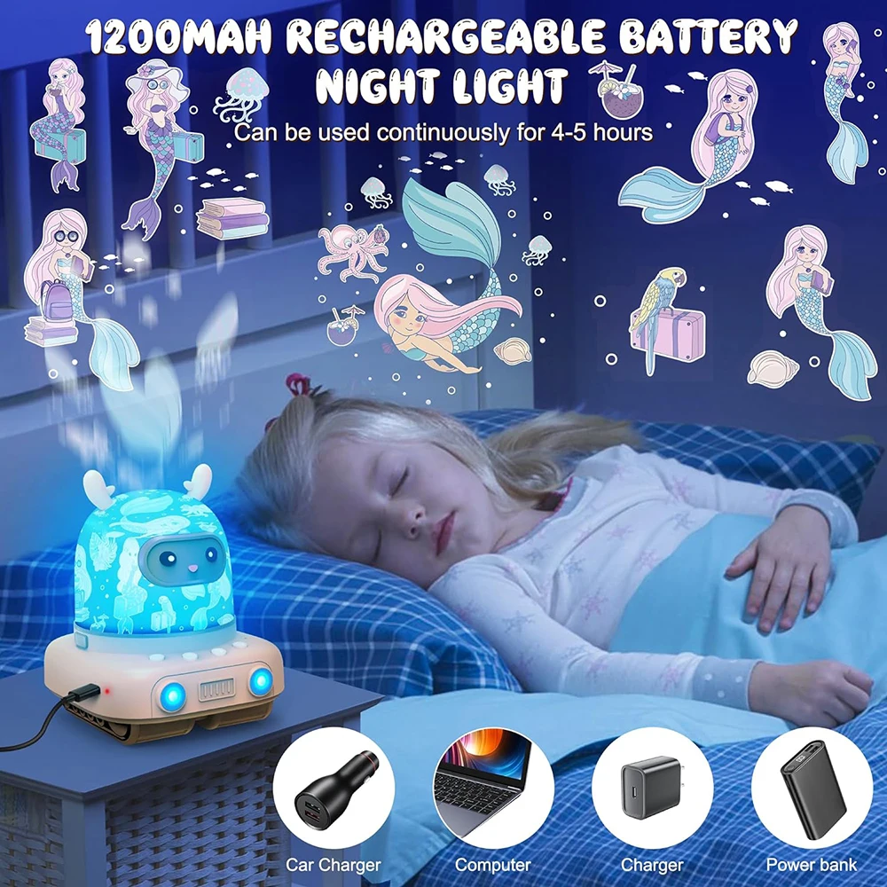 Cute Deer Projector Perfect Night Light for Kids Room