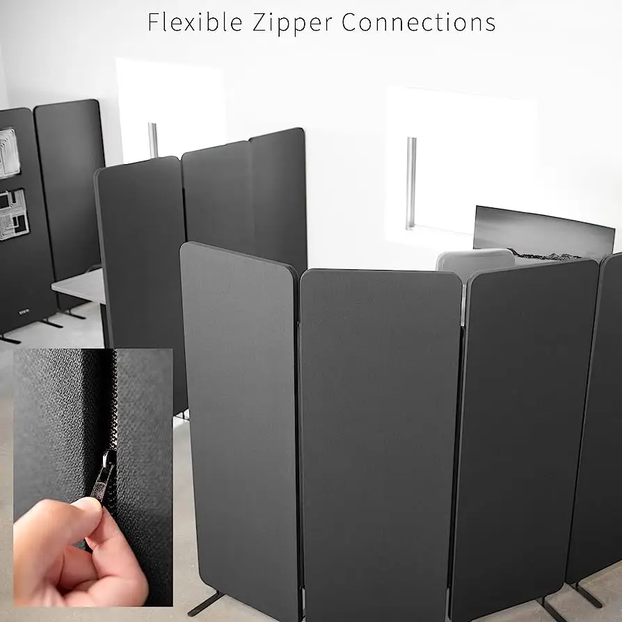Acoustic Free Standing 3 Panel Partition Office Acoustic Movable Wall Partition Sound Proof Wall Panels Acoustic Room Dividers