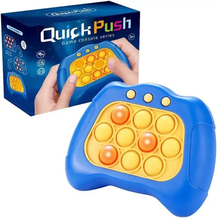 Hot Pop Quick Push Bubble Game Console Light up It Pro Electronic Popping Machine Sensory Fidget Toy for Kids