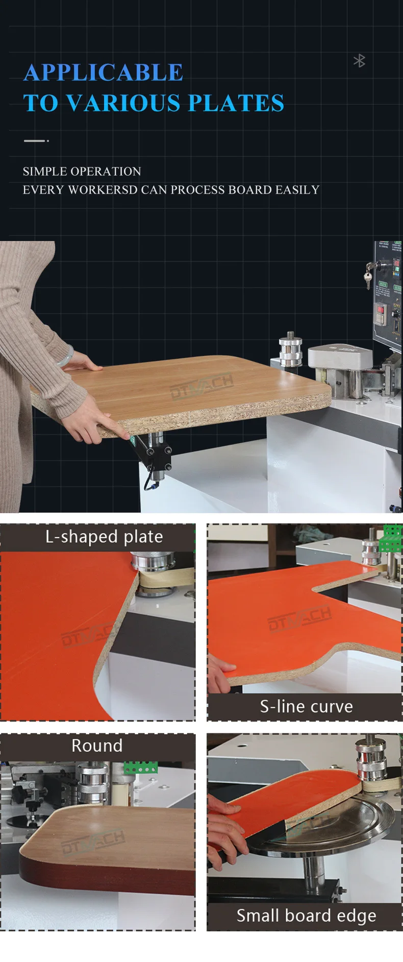 Dtmach High Speed Automatic Edge Banding Machine Woodworking Machine