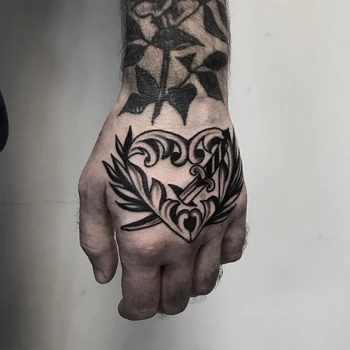 Hand Flower Tattoo Rose Fake flash Tattoo Arm Foot Waterproof Temporary Tattoo Sticker