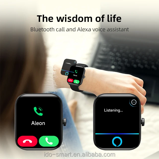 IP68 Waterproof Smart Watch with Heart Rate Monitor & Music