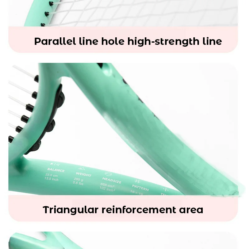 Tennis Racket for Adult Training Nylon Net Tennis Paddle With EVA Grip and Aluminum Frame details