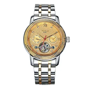 High Quality Luxury Stainless Steel 46mm Wristwatch Flying Wheel True Diamond Water Resistant Calendar Business 22mm Pointer