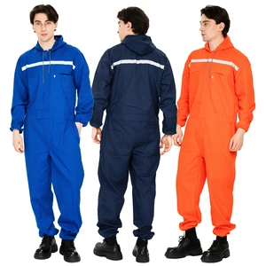 Wholesale Custom Long Sleeve Mens Workwear Coveralls Uniform Multi Pockets Work Suit Mechanic Overalls Jumpsuits