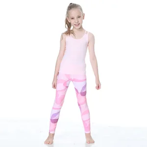 TOPKO Factory Wholesale Manufacture High Quality ODM OEM Kid  Yoga Wear 2 Piece Set Workout Wear Clothing