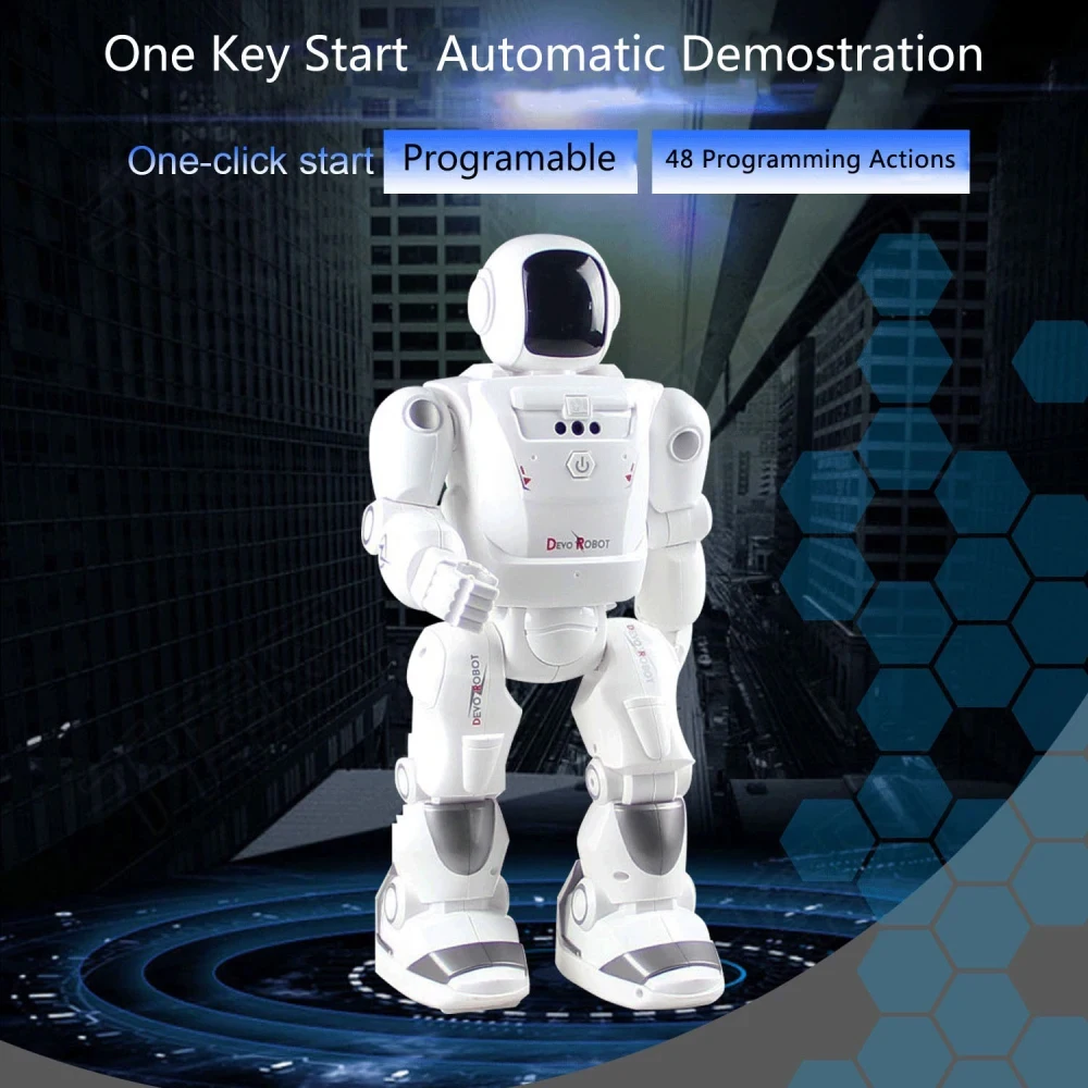 RC Robot Toy 16Inche Intelligent Programming Gesture Sensing Smart Robot Toy Sing Dance Remote Control Robot for Kids