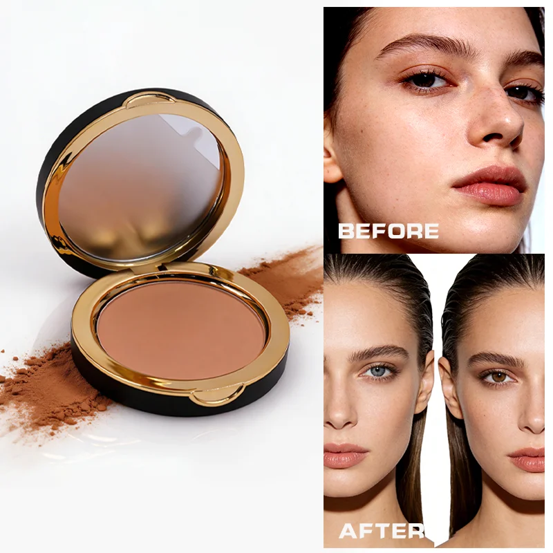 product bulk oem odm pressed face powder compact private label oil control setting powder with mirror for global wholesale-4