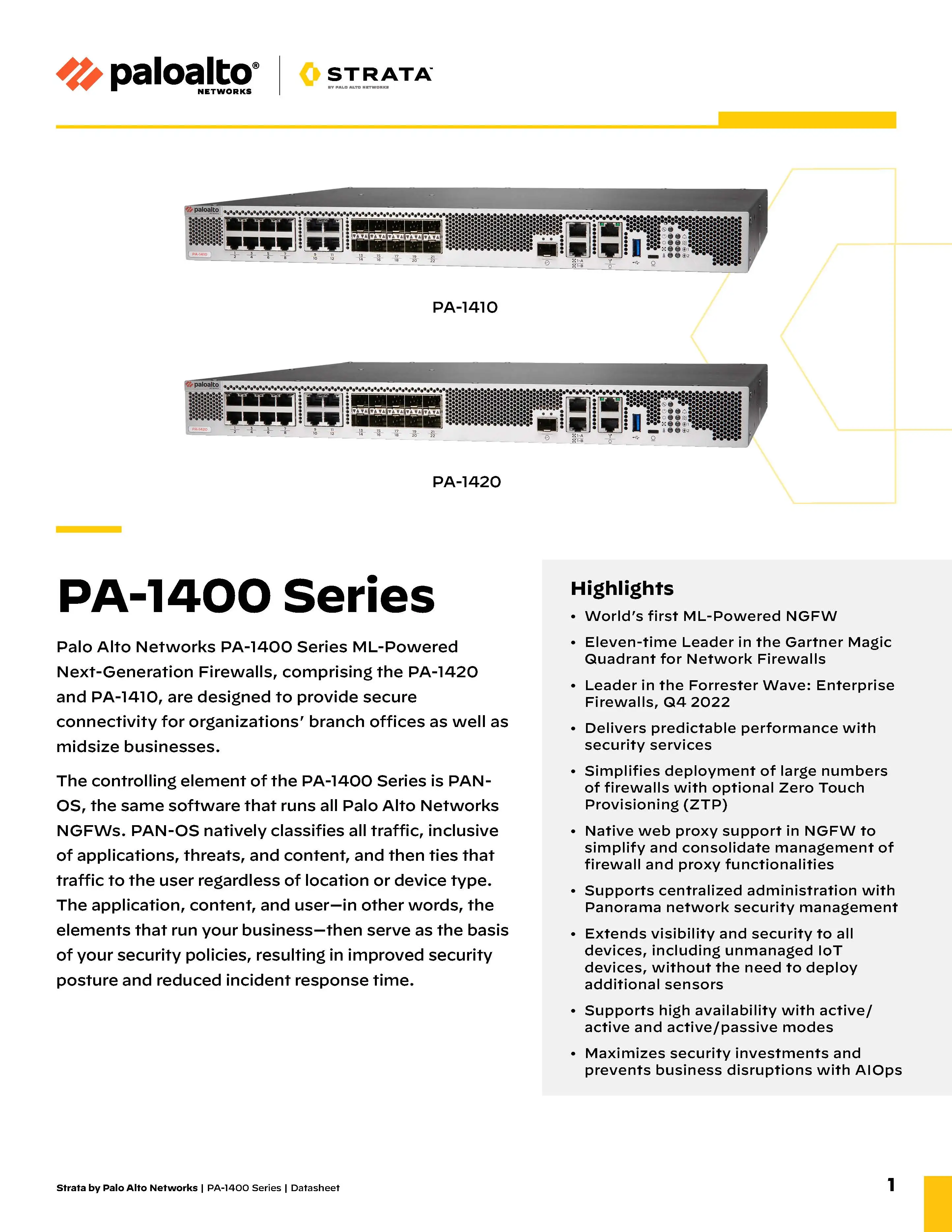 새로운 팔로 알토 네트웍스 PA-1410