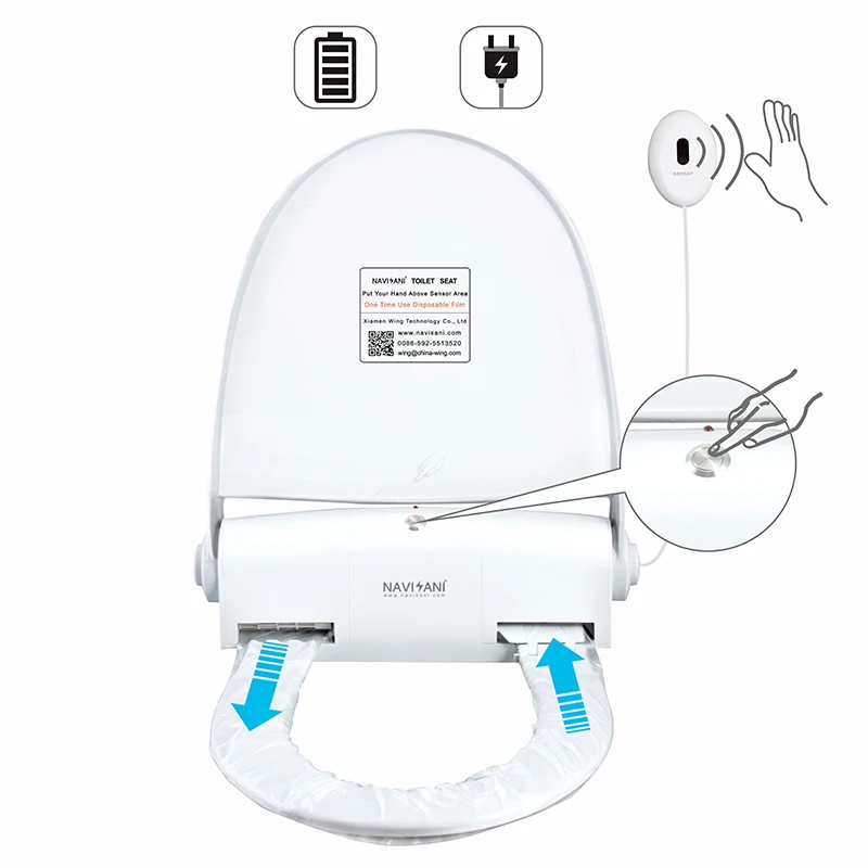 Replaceable Smart Design Electronic Bidet Toilet Seat Cover for Public Sanitation Cleaning Restroom in Hotel Office School Gym