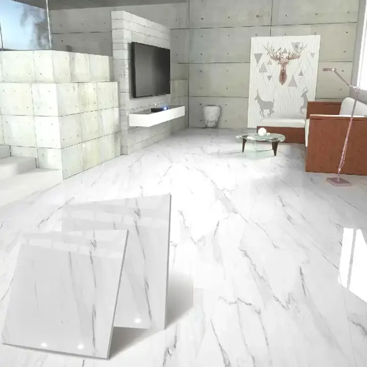 Modern White Marble Block 60x60 Wall Tiles House Shower Carreaux De Maison Interior Firebrick Function