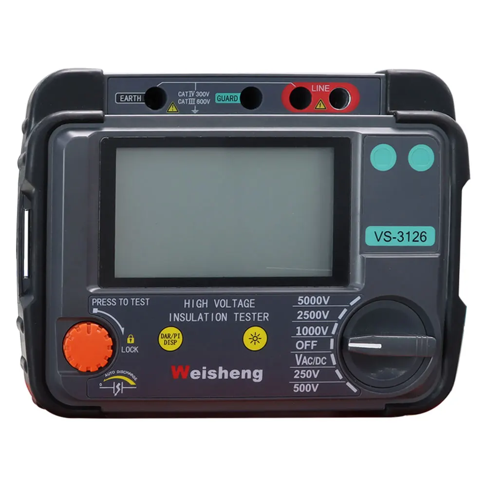 High Accuracy 5kv 10kv Short Current Megohmeter High Voltage Insulation Tester