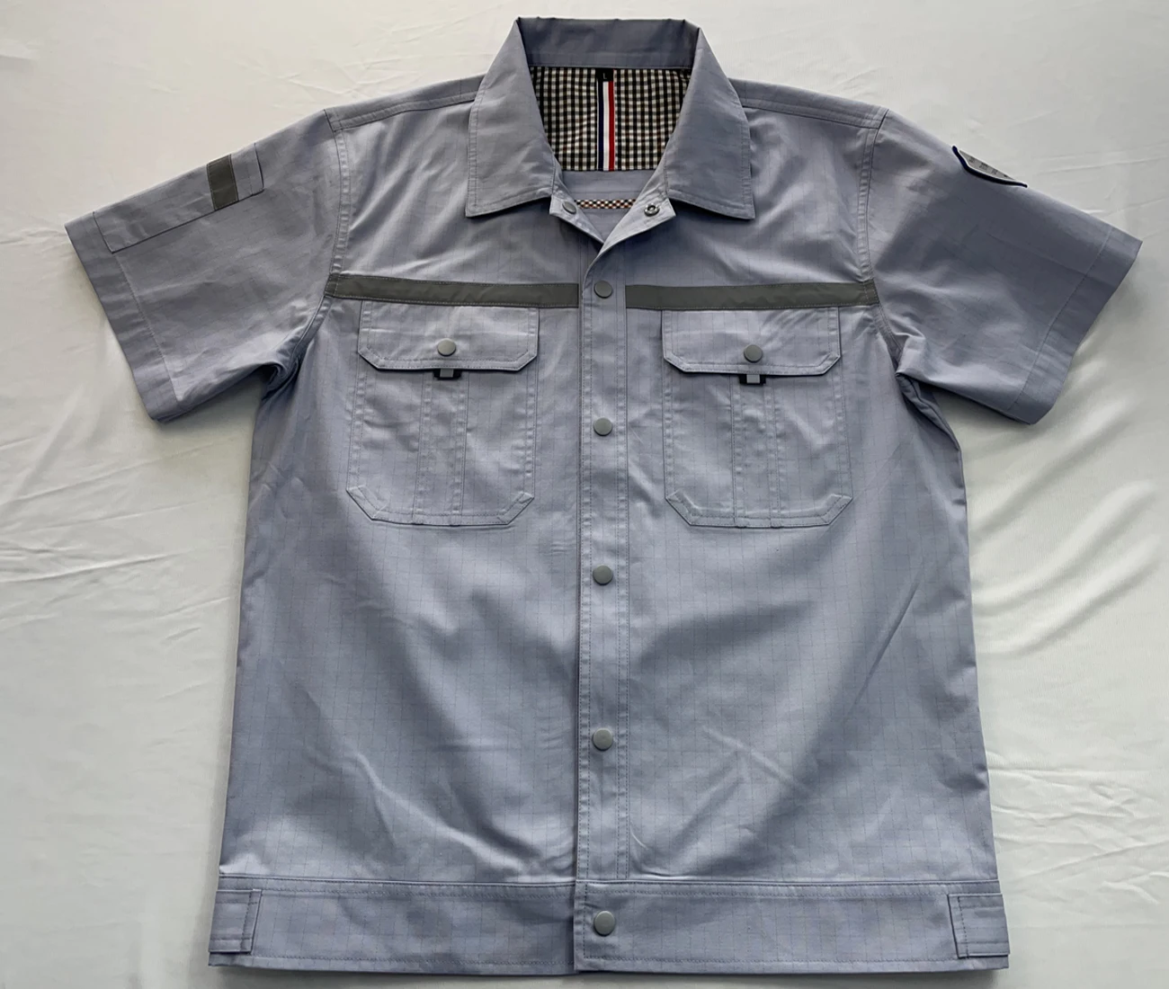 Custom Antistatic work clothes sets summer short sleeve thin natural gas station filling station fac