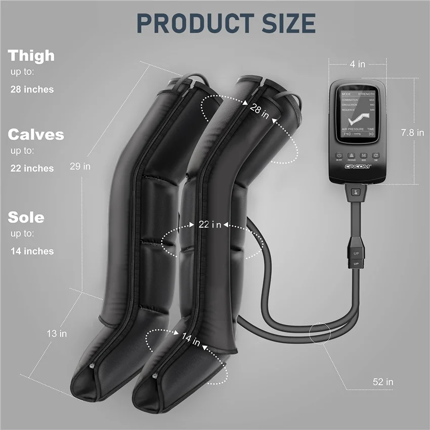 Air Leg Compression Recovery Boots for Athlete Relief Muscle Soreness and Pain Air Compression Leg Massager