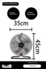 12 inch floor fan [left and right shaking head] in four levels