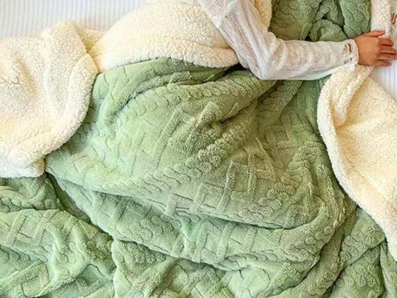 3D Jacquard Lattice Reversible Sherpa Throw Blanket Super Soft Cozy Fleece Lightweight Warm Thick Plush Fuzzy Fluffy Modern