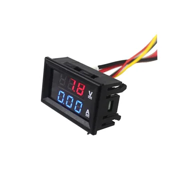 0.28 pollice dc 0-200v 300a voltmetro amperometro rosso e blu doppio  digitale volt amp meter calibro display led display multimetro