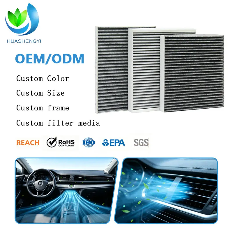 High Filtration Carbon Cabin Air Filter PM2.5 Odor Remove Car Cabin Air Filter for Toyota Auto Air Filter Custom Logo Support