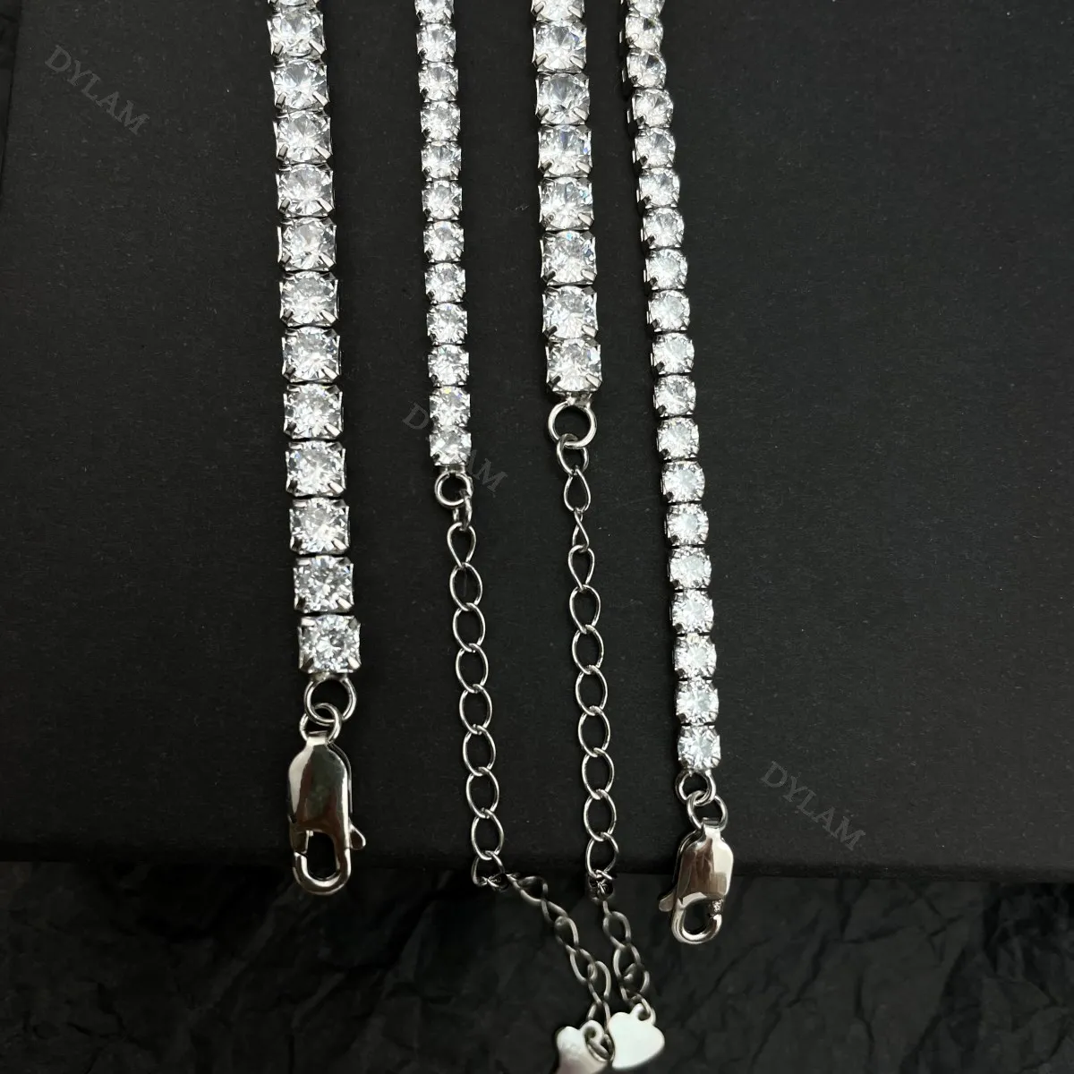 KAKODIY Platinum Necklace Style Hip Hop Cuban Cubic Zirconia Chain Necklace Real Sterling Silver Ice Out 925 Tennis Chain detail 11