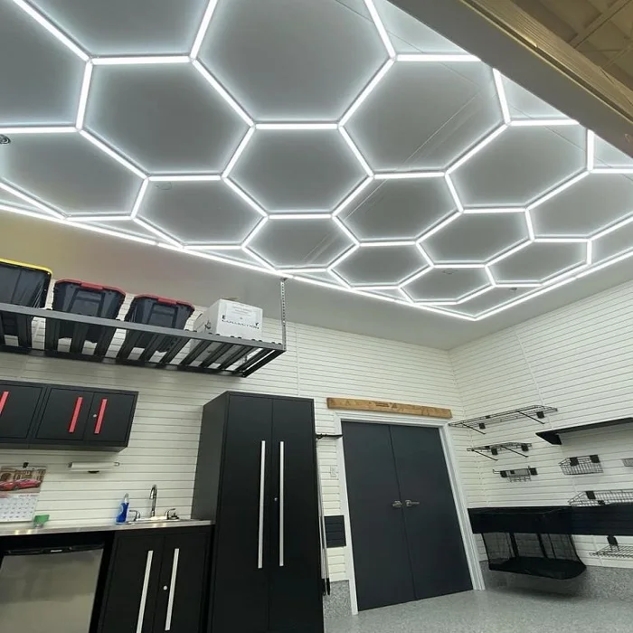 ETOP Professional Hexagon Easy Installation Customized Hexagon Led Light for Showroom Led Workshop Light Car Detailing Lights