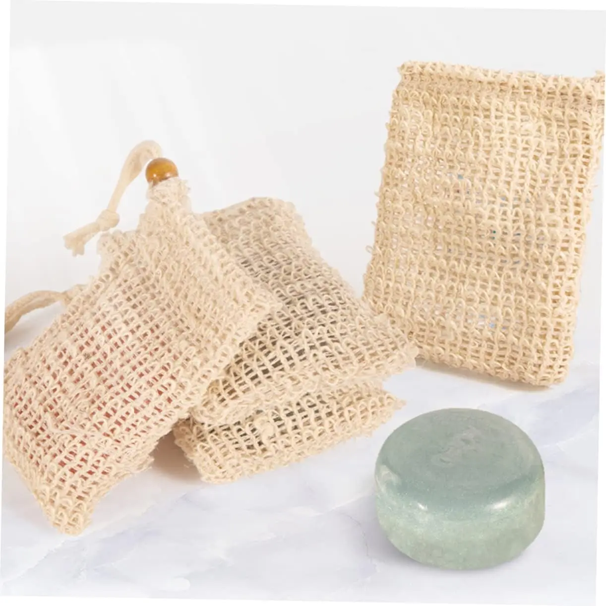 GHPKOTW 3 Pezzi Sacchetto Di Sapone Organico, Sacchetto Di Sapone Sisal, Sacchetto Di Sapone Naturale, Sapone Schiuma E Asciugatura, Esfoliazione, Massaggio, Sacchetto Di Sapone,Sacchetto Di Sapone