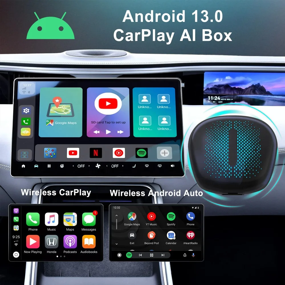 New Arrival CP608 Android 13 Mini Carplay Ai Box - Universal GPS