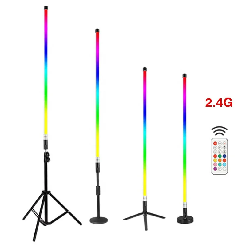Smart Wifi Tuya App Alexa Rechargeable Battery T8 Rgb Led Tube Light Colorful Change Studio Video Light
