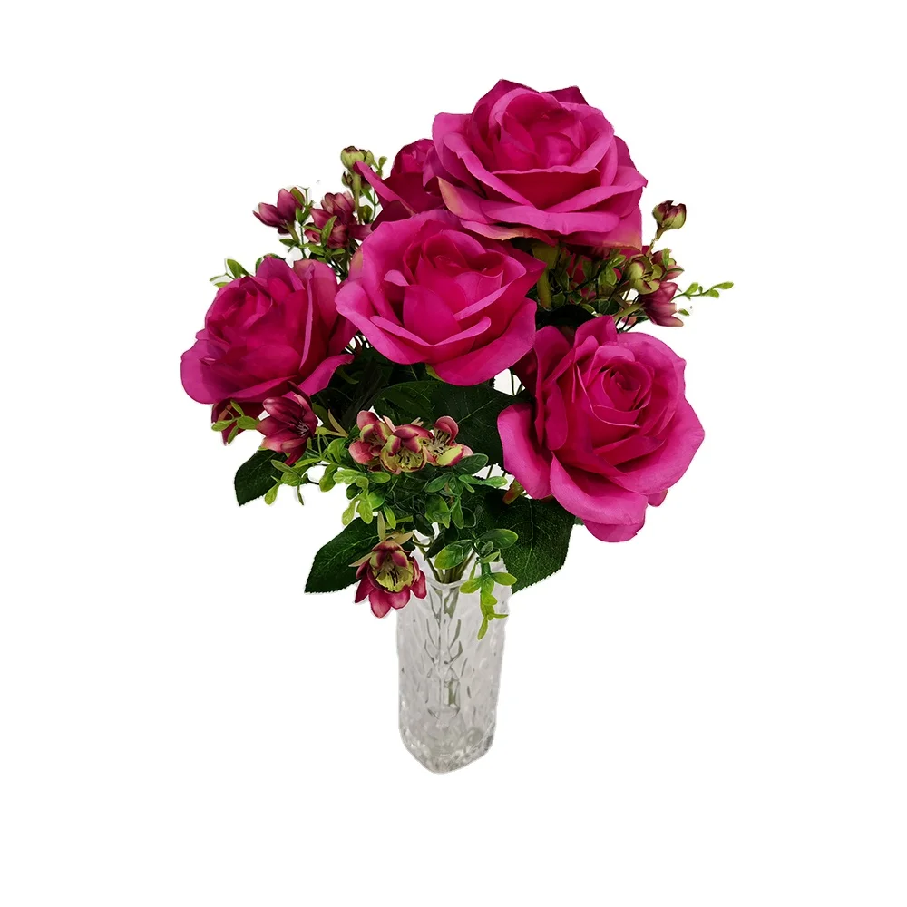 pg-900 artificial beautiful colorful single simulation silk rose