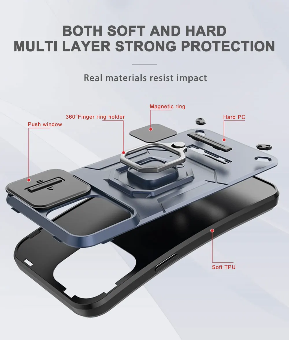 Slide Phone Case For Iphone 15 14 13 12 11 10 Plus Pro Max Rotating Camera Lens Protector Magnetic Privacy Cover Sjk098 Laudtec manufacture