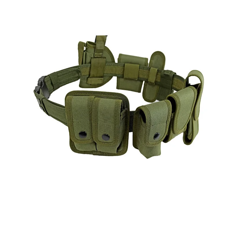 Wear-resistant Lightweight Nylon Oxford Cloth Multifunctional Waist Belt for Outdoor CS Training Waist Bag