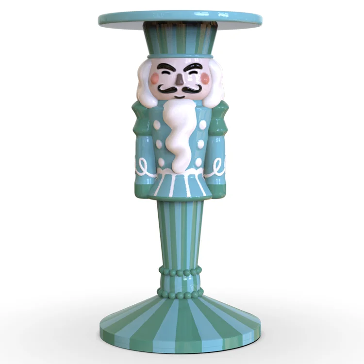 Plato decorativo profesional para exhibición de dulces sobre mesa, figura decorativa con forma de caramelo de menta, soporte personalizado para pasteles navideños en cerámica