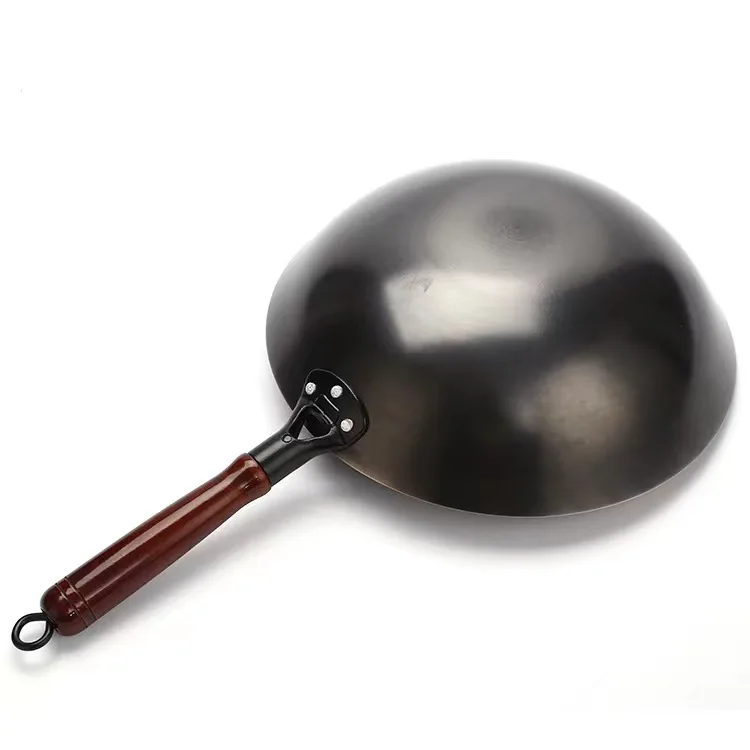 Углеродистой стали индукции вок Сковорода-гриль сковорода литого железа домашней кухни с ручками посуда для китайского