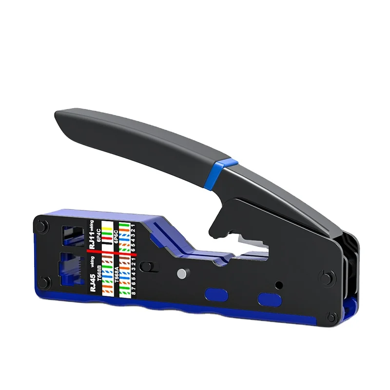 SmartTech crimping tool RJ45 for Pass Through Connector Cut Strip Crimp Electric