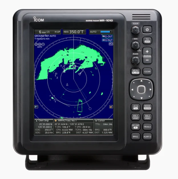 ICOM MR-1010 MR-1010RII Wideband MARINE RADAR Simplified ARPA Wide Viewing Angle Color TFT LCD radar for Bateau Cruise Ship