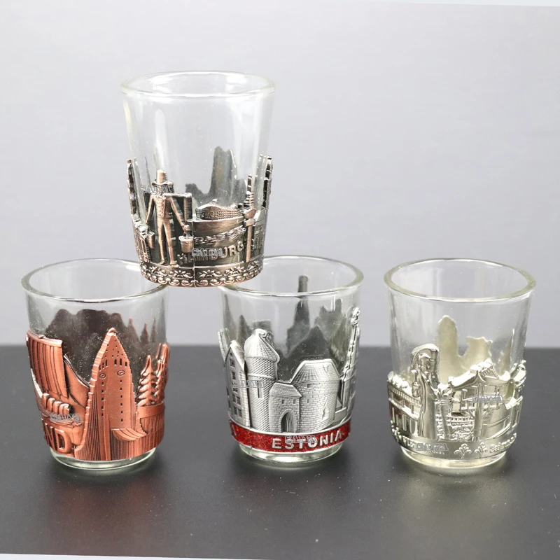 Popular Product Mini Vodka Zinc Alloy Souvenir Metal Shot Glass