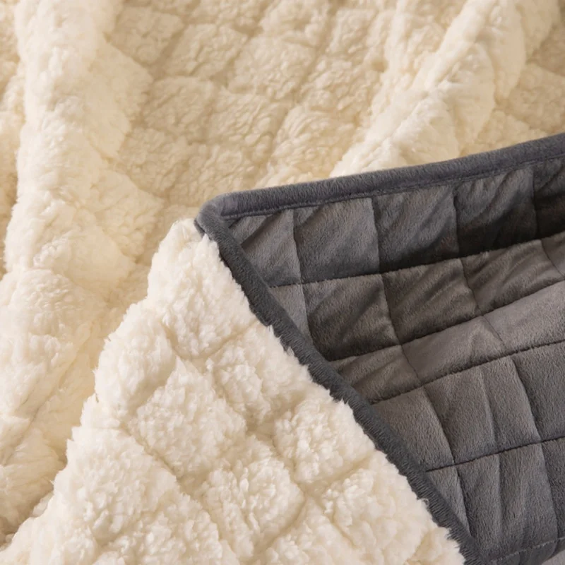 Quanke Customization 15 Lbs Cooling 150X200 Sensory Bamboo Cooling Weighted Blankets for All Season Heavy Blanket for Winter