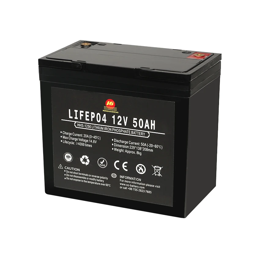 Lithium Ion Battery 12v 50ah Lithium Iron Phosphate Battery Deep Cycle Lifepo4 12v 50ah Lifepo4 Battery