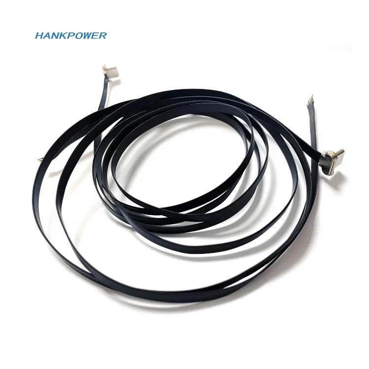 Right Angle USB C 4Pin Flat FPC Cable 500mm Type C Male Wireless Charging FPV FPC USB Cable