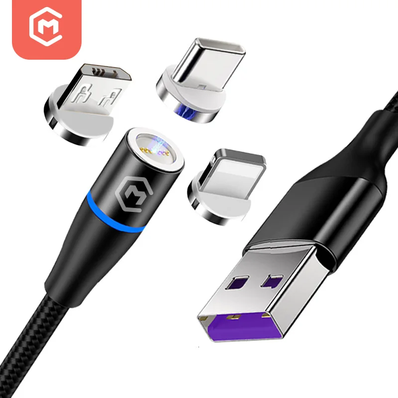 MONFONK 3 в 1 Usb-кабель Магнитный зарядный кабель 3A Быстрая зарядка USB-кабель для передачи